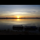 Sonnenuntergang über dem Mekong